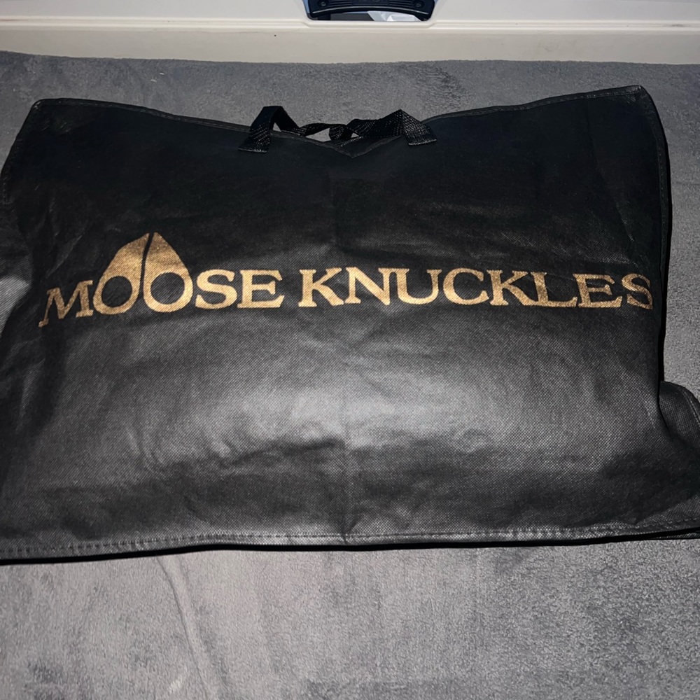 Moose Knuckles Black Bomber Jacket